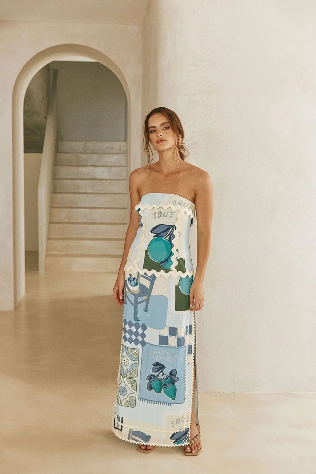 Sabo Skirt Miriana ZACO Strapless Maxi Dress XS Ivory for rent on The Volte - main image