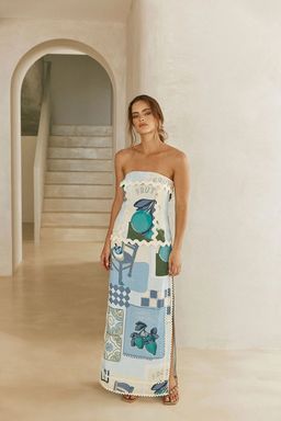 Sabo Skirt Miriana ZACO Strapless Maxi Dress XS Ivory for rent on The Volte - image 1