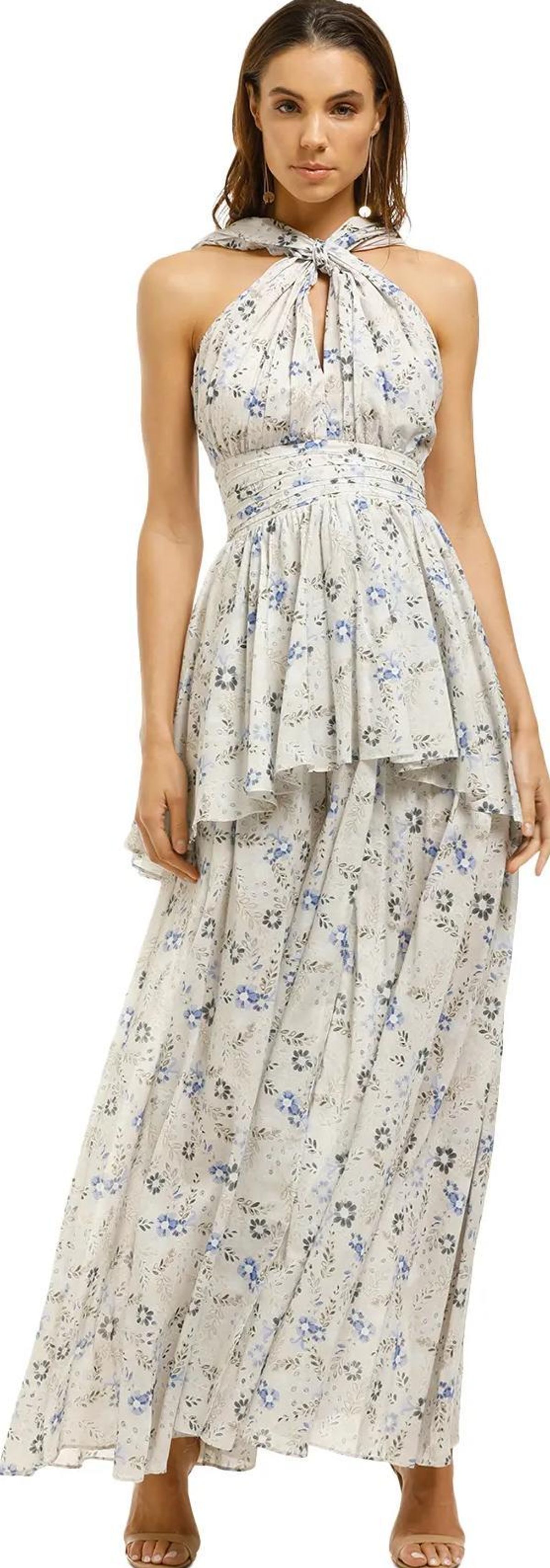 Aje Fraser Maxi Wildflower Dress Ivory Size 1 - Image 1