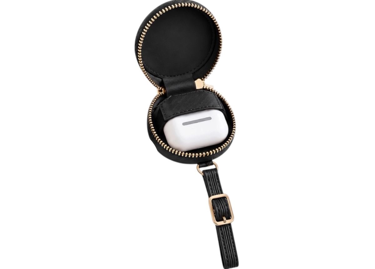 Designer Inspired Black Checkered AirPod / Earbud Case & Bag Charm 🖤 - Image 2