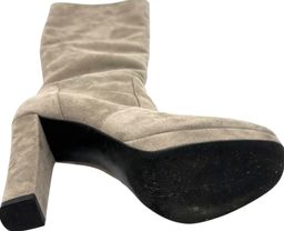 Mascotte Taupe Beige Suede Knee-High Platform Block Heel Boots Size UK 7.5 🤎 Mascotte Suede-Textured Knee-High Boots 🤎 for rent on The Volte - image 3
