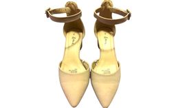 &me Nude Beige Pointed Toe Block Heels Size 8 for rent on The Volte - image 2