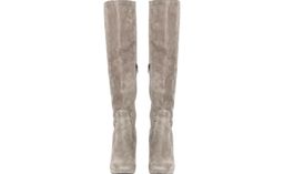 Mascotte Taupe Beige Suede Knee-High Platform Block Heel Boots Size UK 7.5 🤎 Mascotte Suede-Textured Knee-High Boots 🤎 for rent on The Volte - image 2