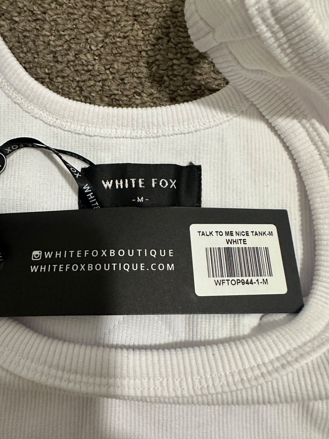 White Fox Tank Top - Size M for rent on The Volte - main image