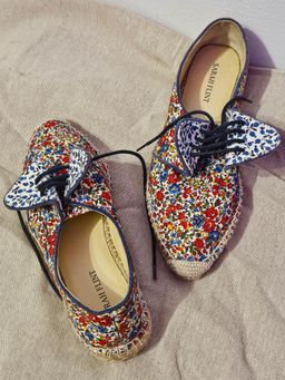 Sarah Flint Cotton Leather Espadrille Flats Size 5 for rent on The Volte - image 2
