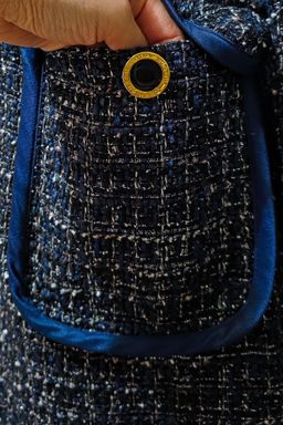 Tory Burch Blue Tweed Overcoat S/M for rent on The Volte - image 5