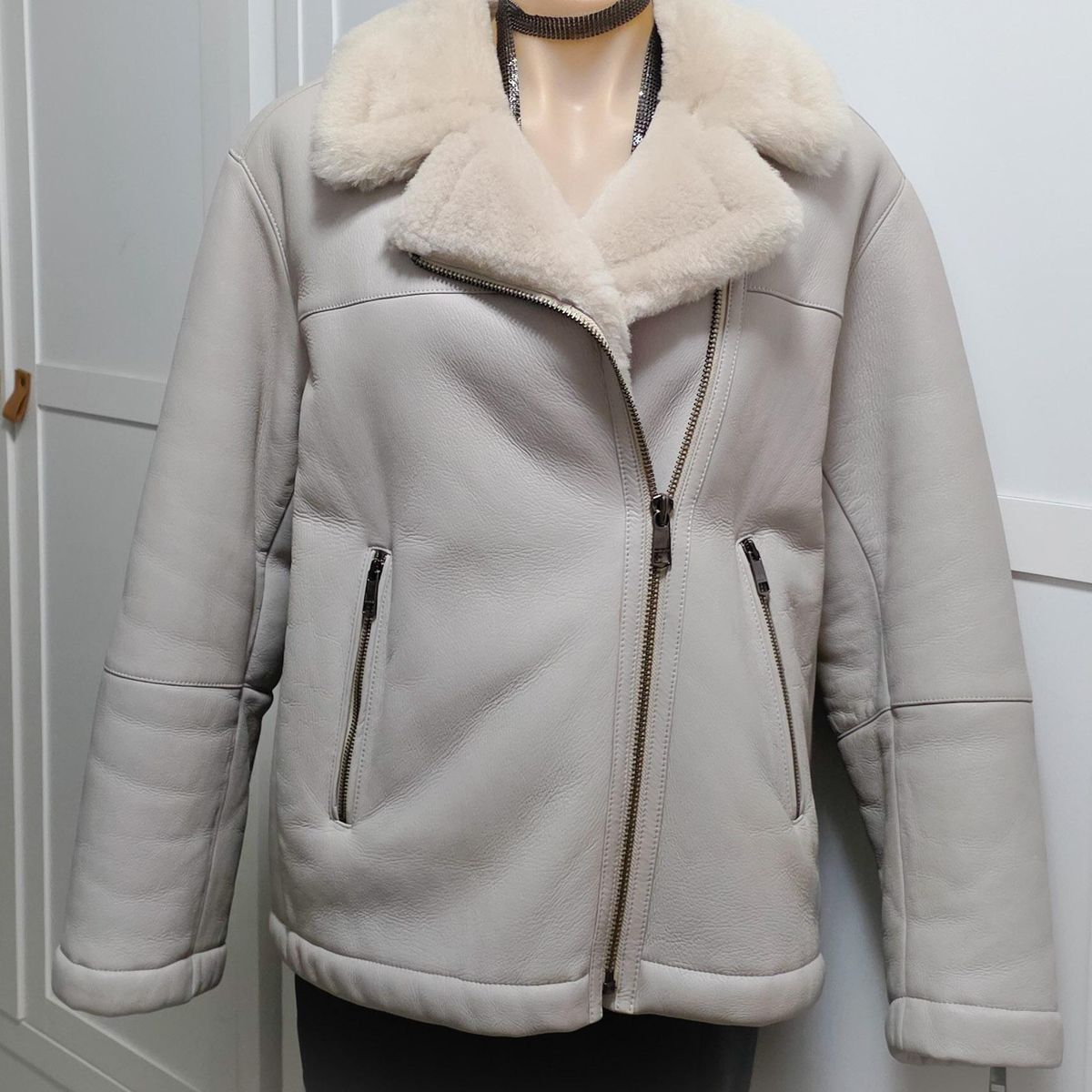 Tommy hifiger icons shearling biker jacket - Image 3