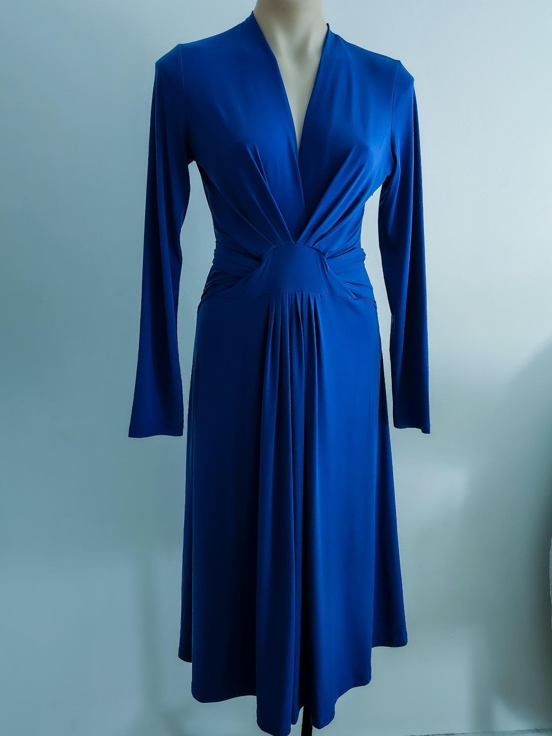 Michael Kors Blue Wrap Dress Midi US 10 for rent on The Volte - main image