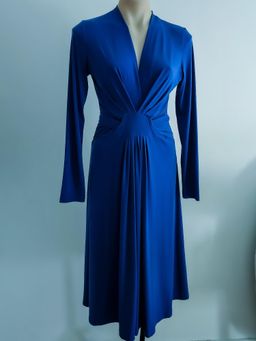 Michael Kors Blue Wrap Dress Midi US 10 for rent on The Volte - image 1