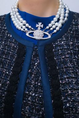 Tory Burch Blue Tweed Overcoat S/M for rent on The Volte - image 2