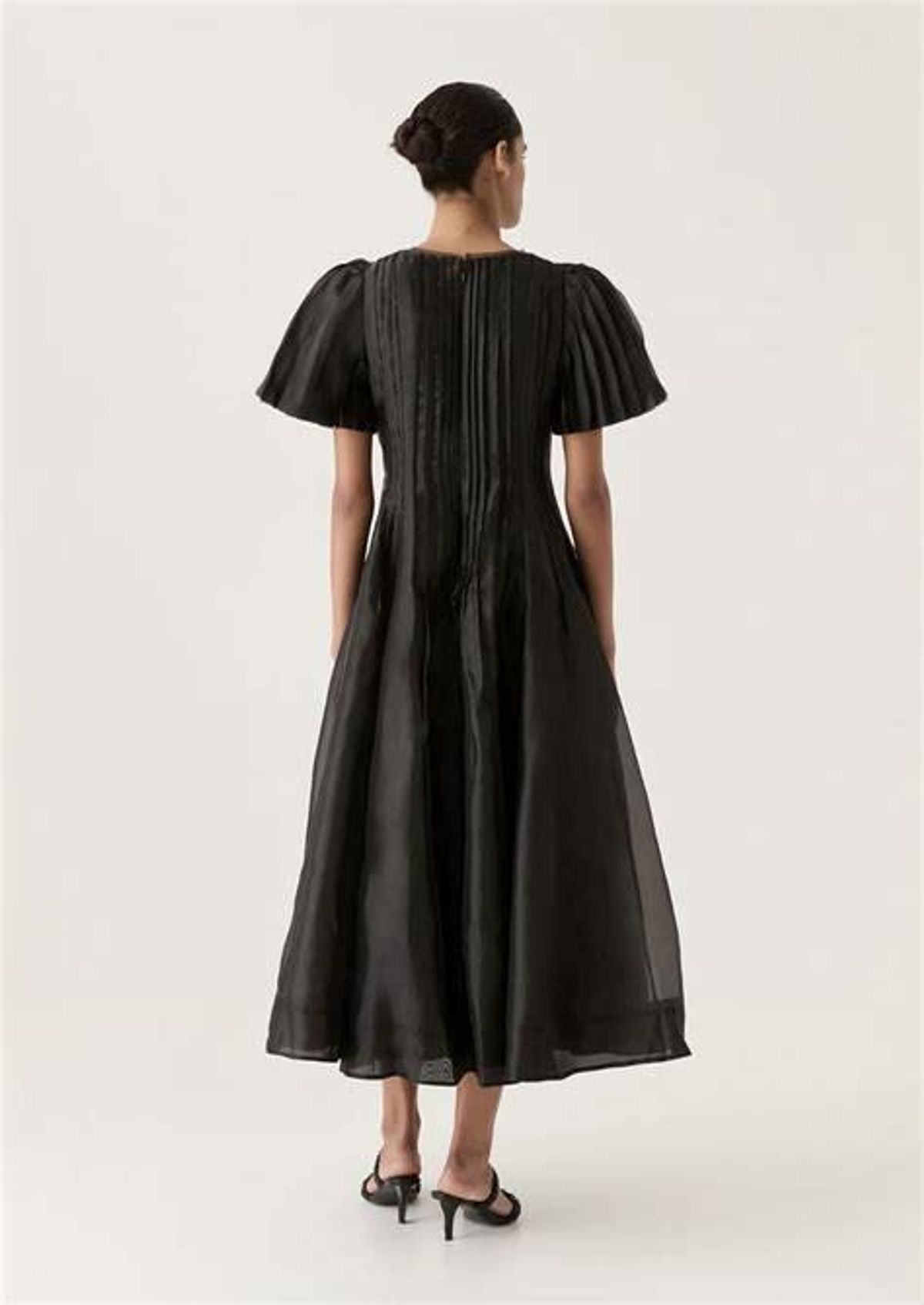Aje Nova Pleat Dress Black Size 14 - Image 2