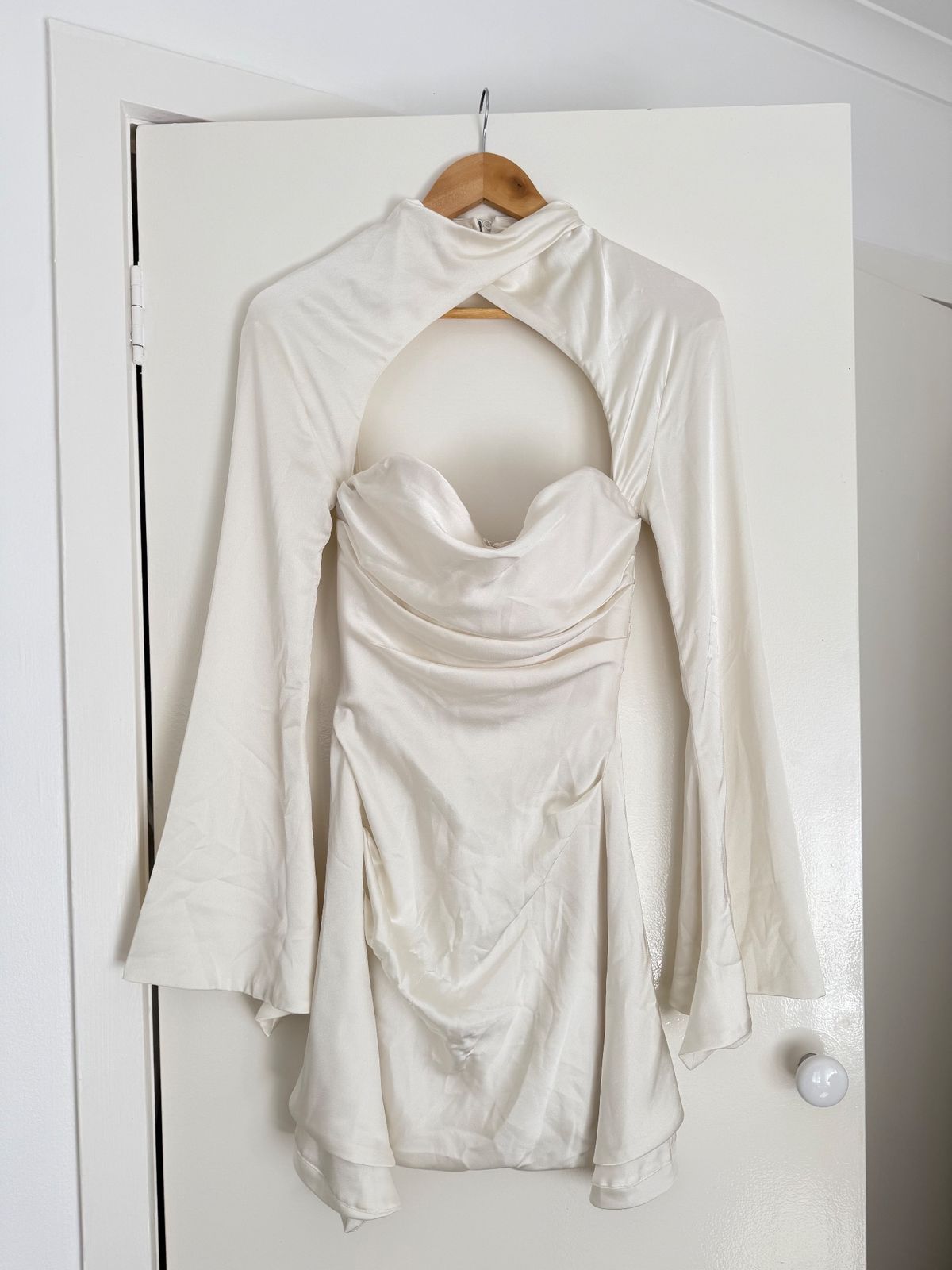 House of CB Ivory Mini Dress with Sleeves XS - Image 1
