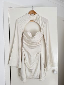 House of CB Ivory Mini Dress with Sleeves XS for rent on The Volte - image 1