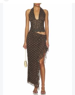 Benni Penelope Maxi Wrap Dress Size 10 Espresso Spot for rent on The Volte - image 1