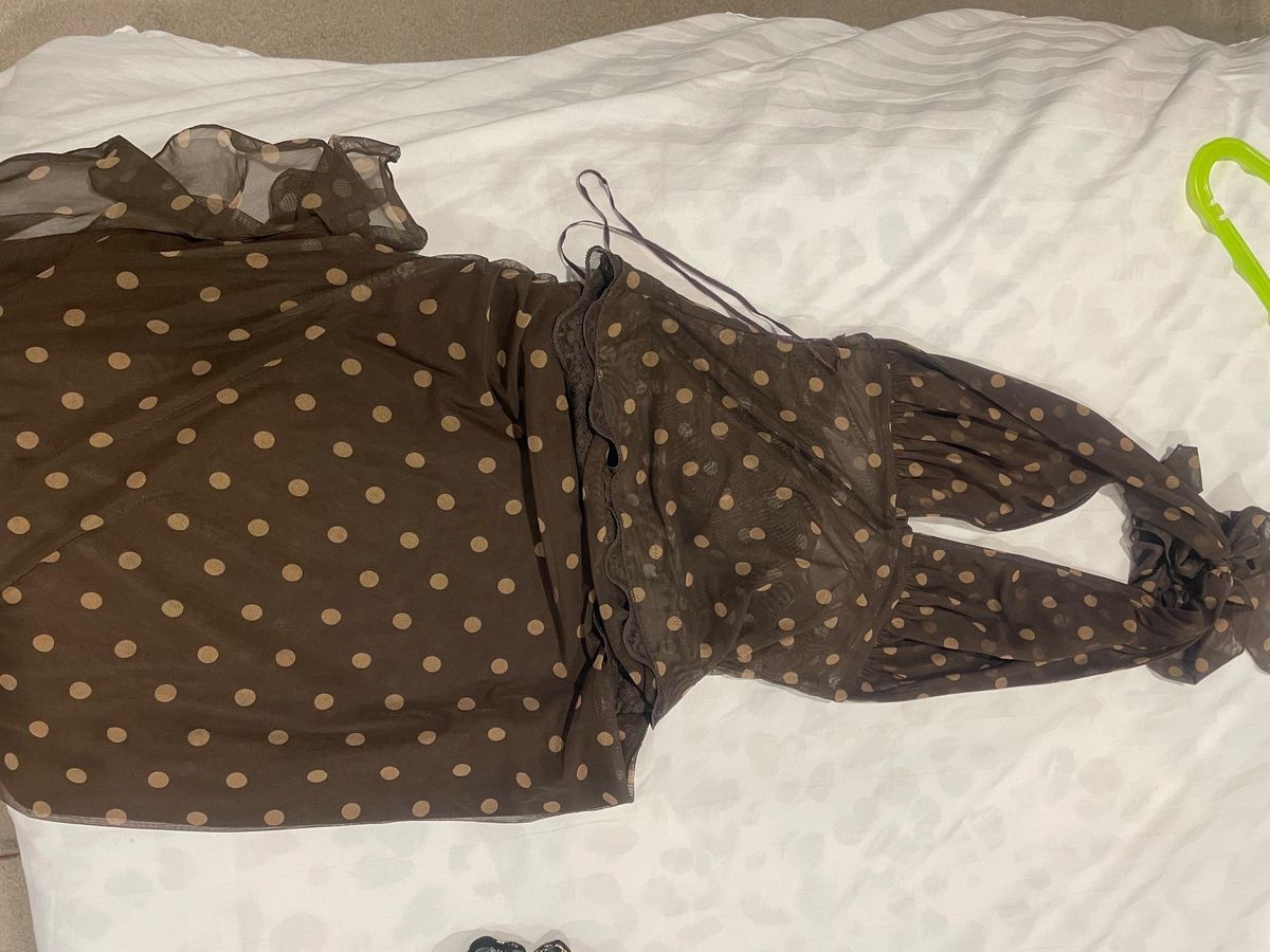 Benni Penelope Maxi Wrap Dress Size 10 Espresso Spot - Image 3