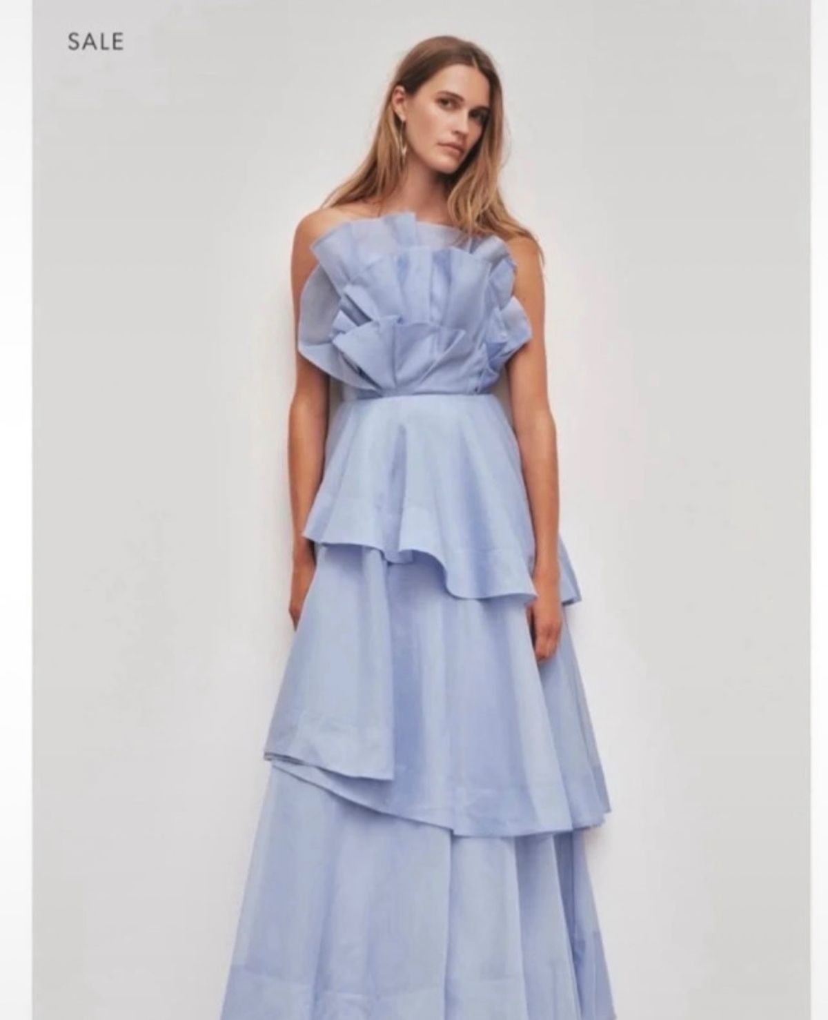 Aje Blue A-Line Long Dress Size 6 - Image 1