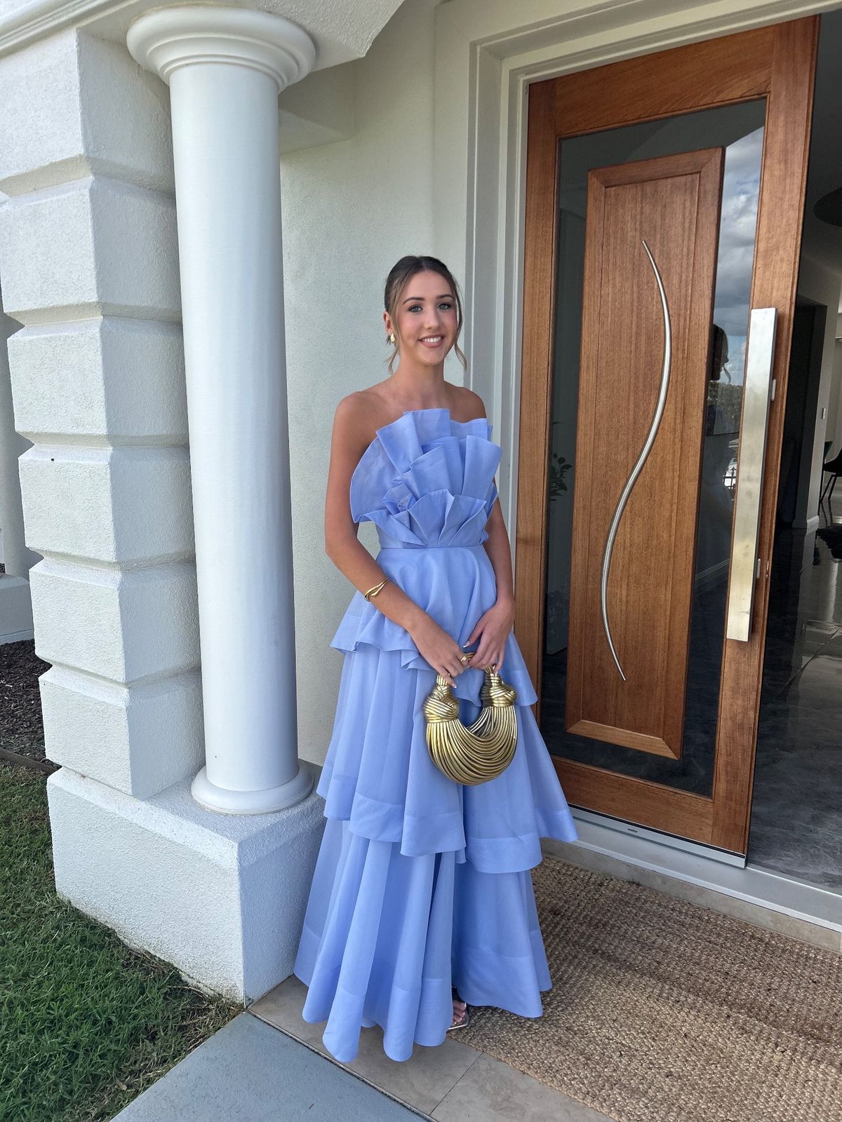 Aje Blue A-Line Long Dress Size 6 - Image 3