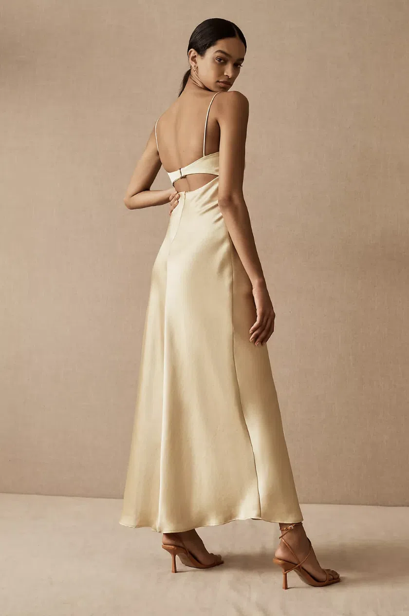 Acler Queensbridge Dress in Gold Size AU 10 | The Volte
