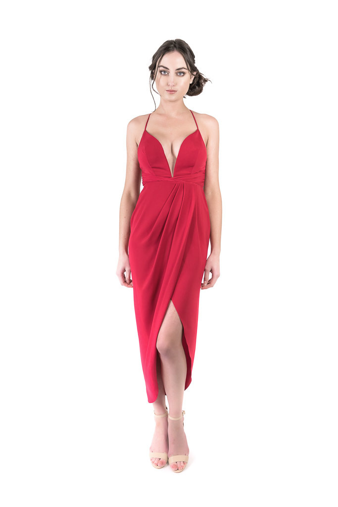 MISHA SAPPHIRE SEQUIN MAXI DRESS IN RED SIZE 8 | The Volte
