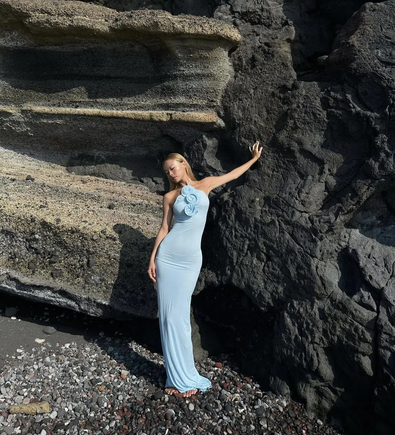 blue magda butrym dress Sequin Short Long Sleeve Dress by Amelia Couture BZ029S 2 / Royal Blue main image 0