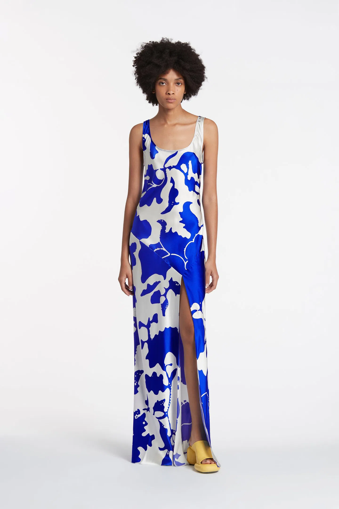 Sir the Label Esme Silk Bias Cut Dress Blue/White Print Size 1 / AU 8 | The  Volte
