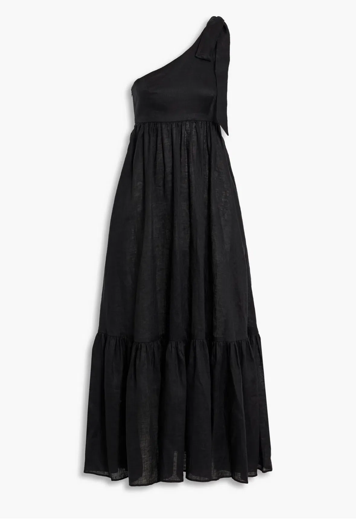 zimmermann black one shoulder dress Zimmermann womens silk dress size 0 aus 6 black one shoulder draped maxi 084442