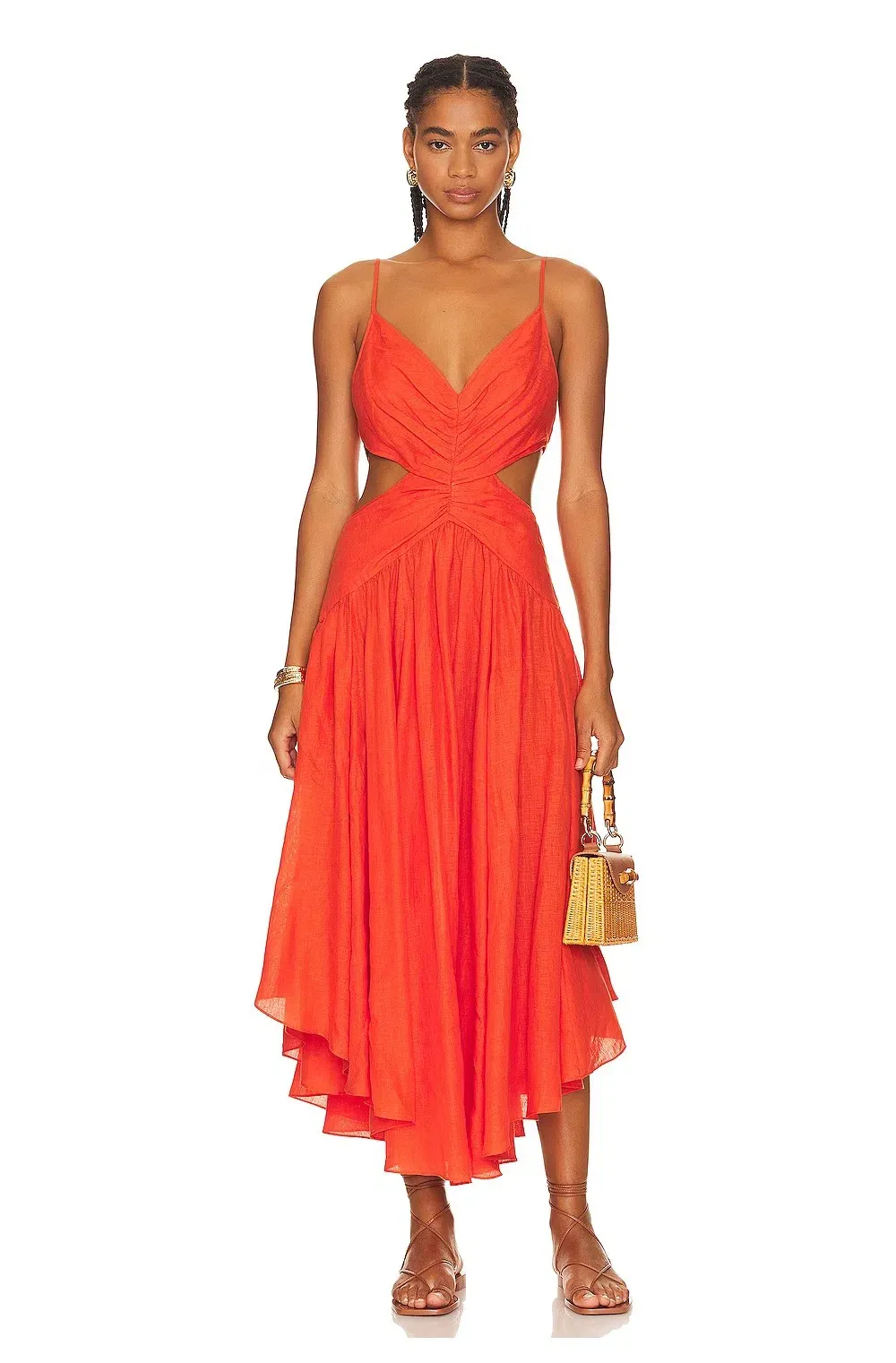knee length dresses for ladies tropicana cut out midi dress