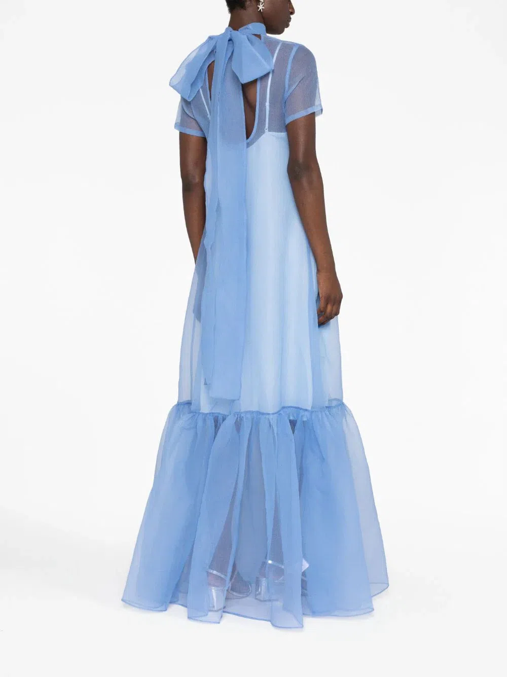 Staud Calluna Floor Length Dress Blue Size S / AU 8 | The Volte