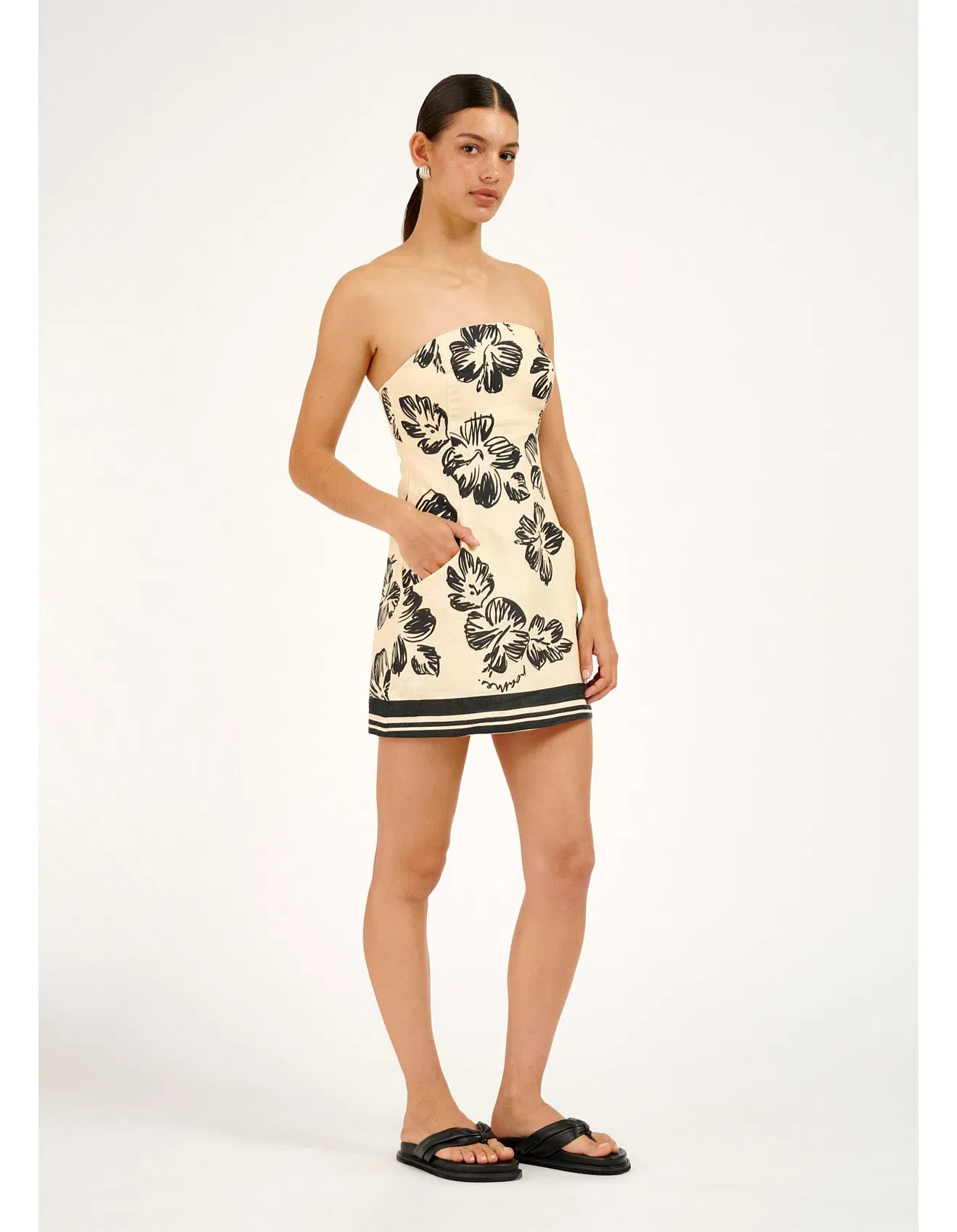 knee length dresses for ladies ROAME~ Maya halter mini dress