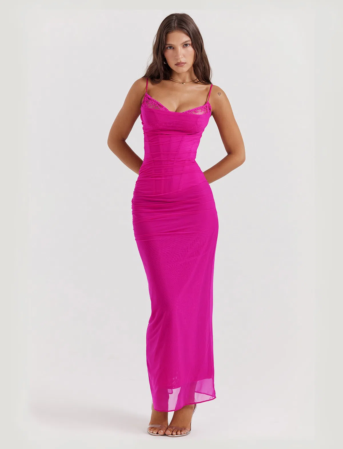 House of CB Nalini Maxi Dress Fuchsia Size M/AU 10 | The Volte