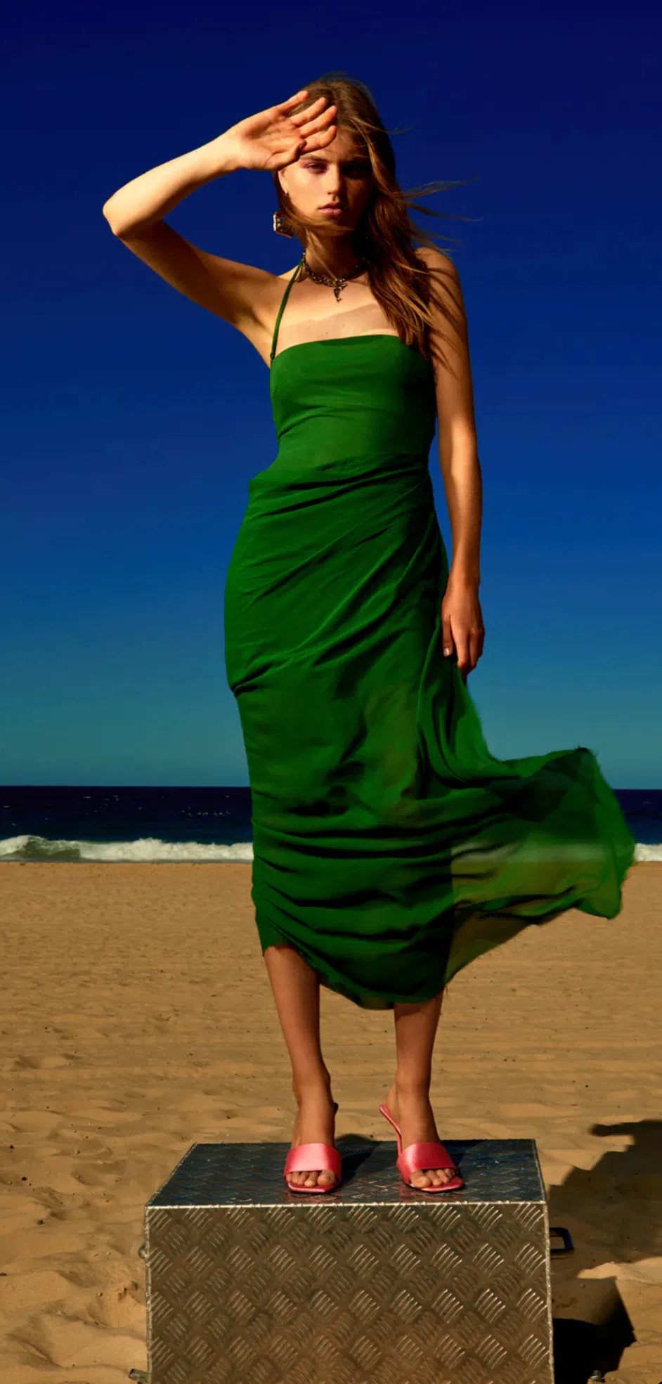 Bec & Bridge Aida Draped Maxi Dress Pine Green Size 8 | The Volte