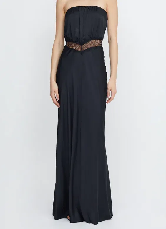 bec and bridge spencer lace dress Bec & Bridge Spencer Strapless Lace Inset Maxi Dress In Black/ Black - 61% Off