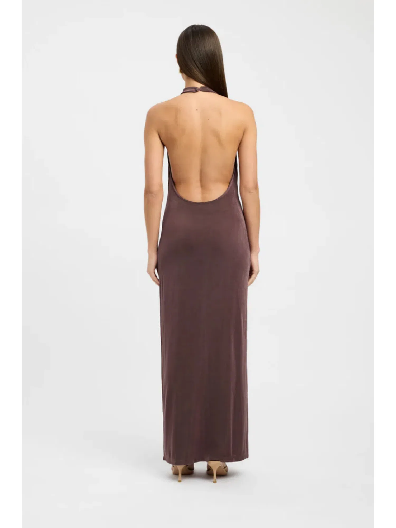 Kookai Erica Halter Maxi Dress Brownie Size 34 / AU 6 | The Volte Kookai Erica Halter Maxi Dress Brownie Size 34 / AU 6 | The Volte