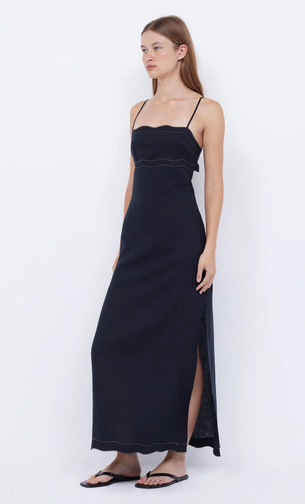bec and bridge black linen dress Halle Strapless Dress in Black main image 1
