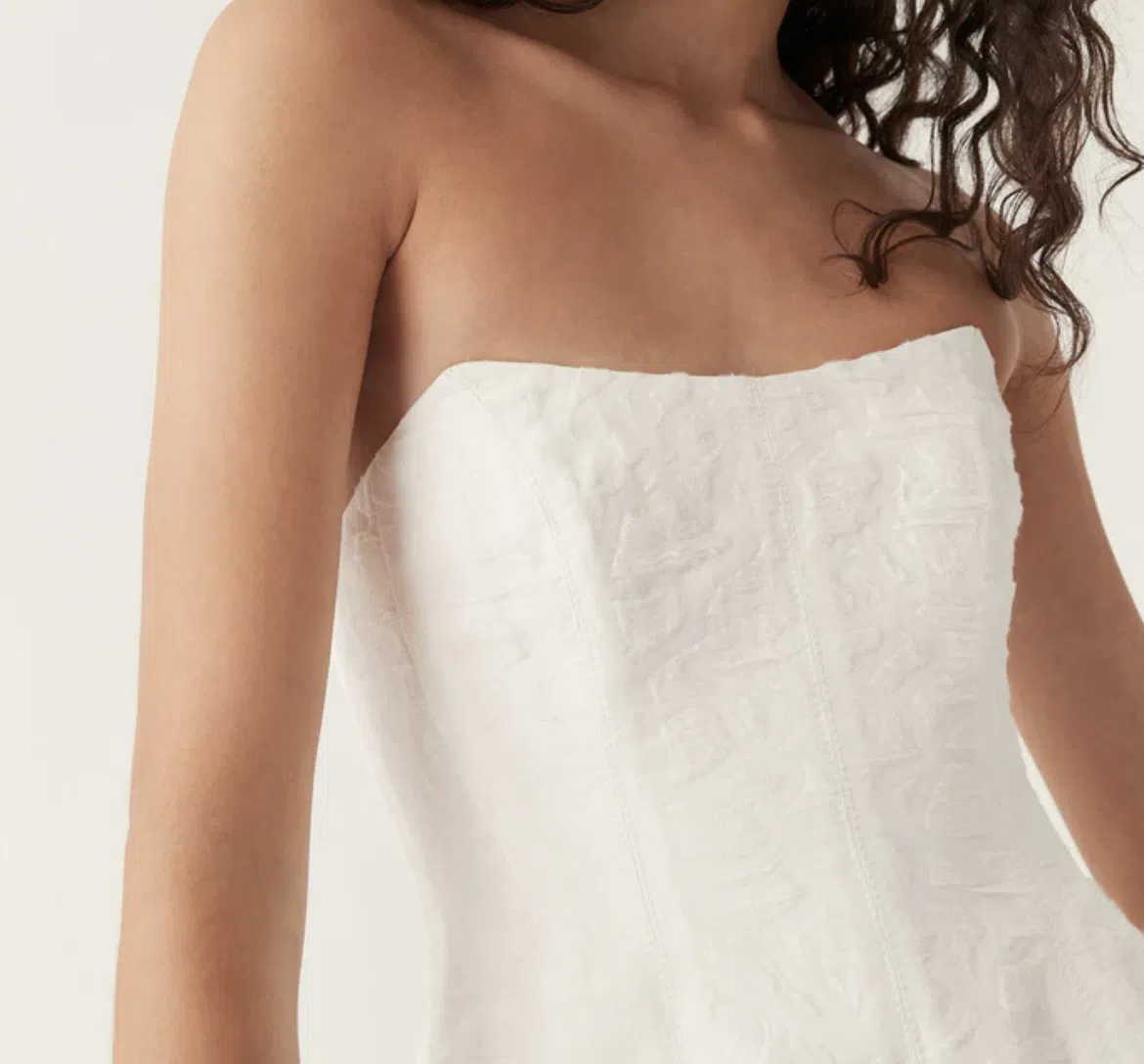 Aje Vibration Jacquard Mini Dress White Size AU 8 | The Volte Aje Vibration Jacquard Mini Dress White Size AU 8 | The Volte