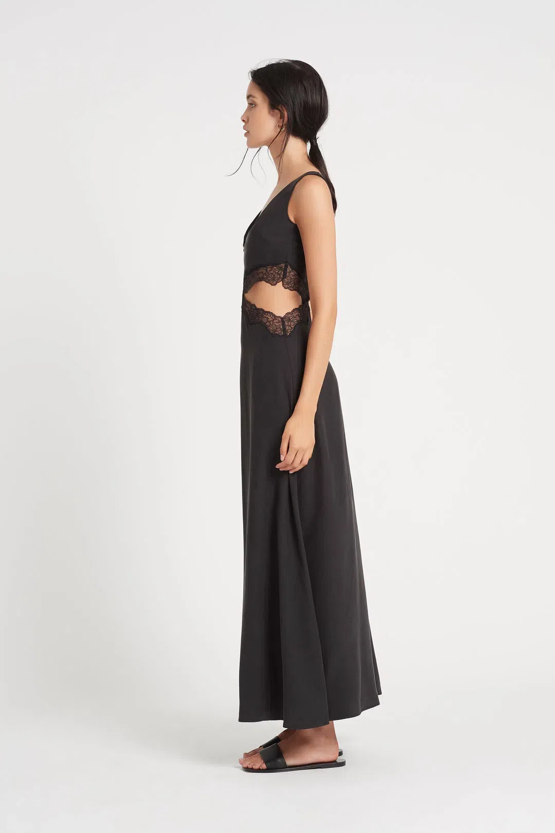 white christmas dresses Sir The Label Nadja Cut Out Maxi Dress in Black – The Dressing Room Hire