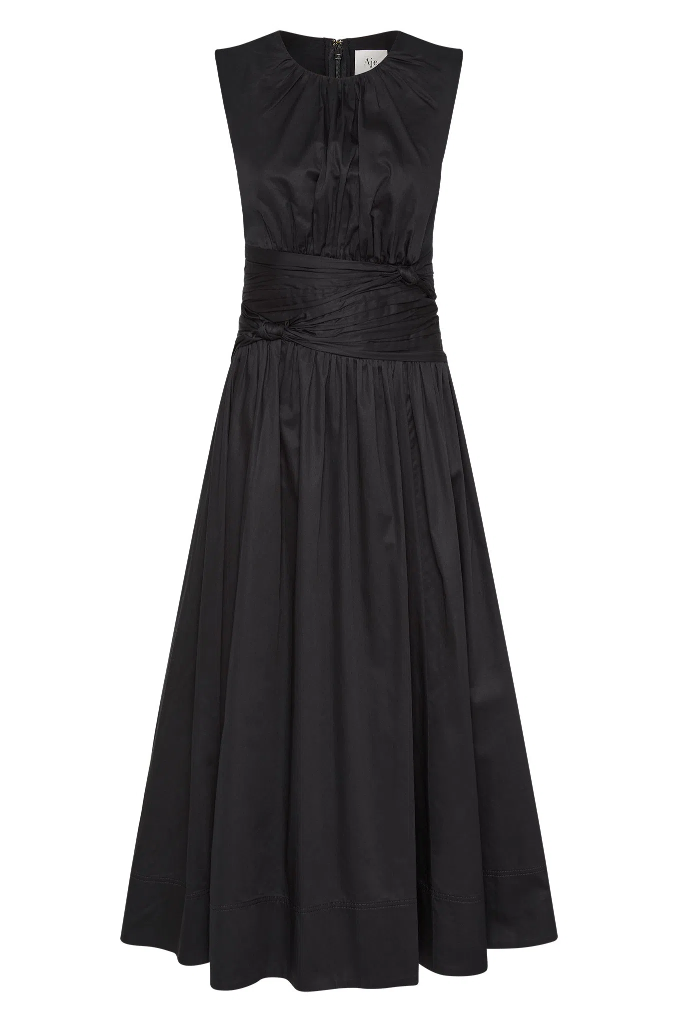 Aje Agatha Knot Waist Midi Dress Black Size 12 | The Volte