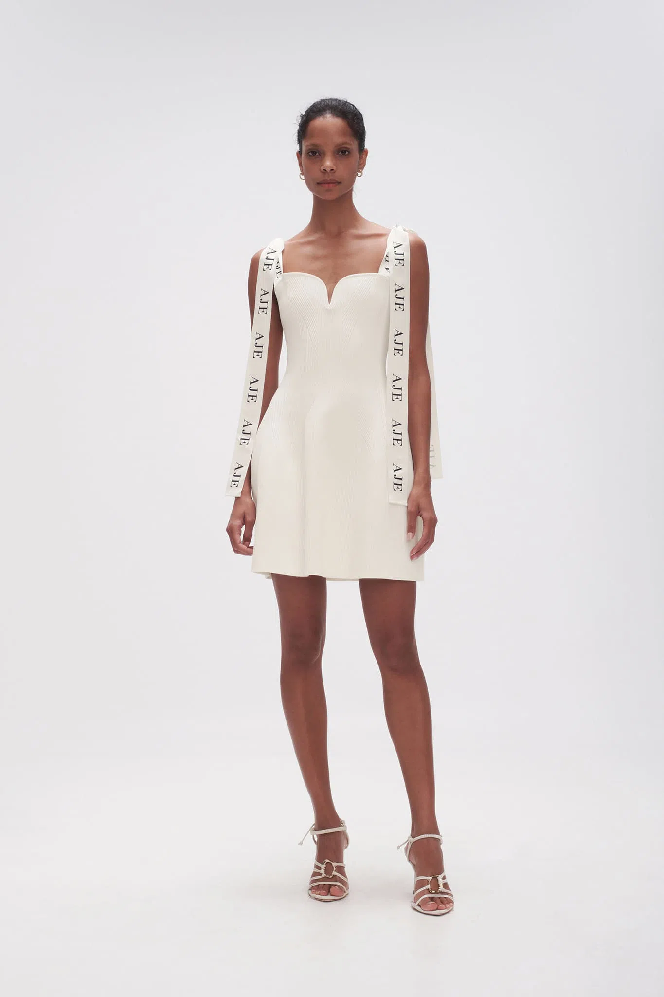 aje amber knit tie dress