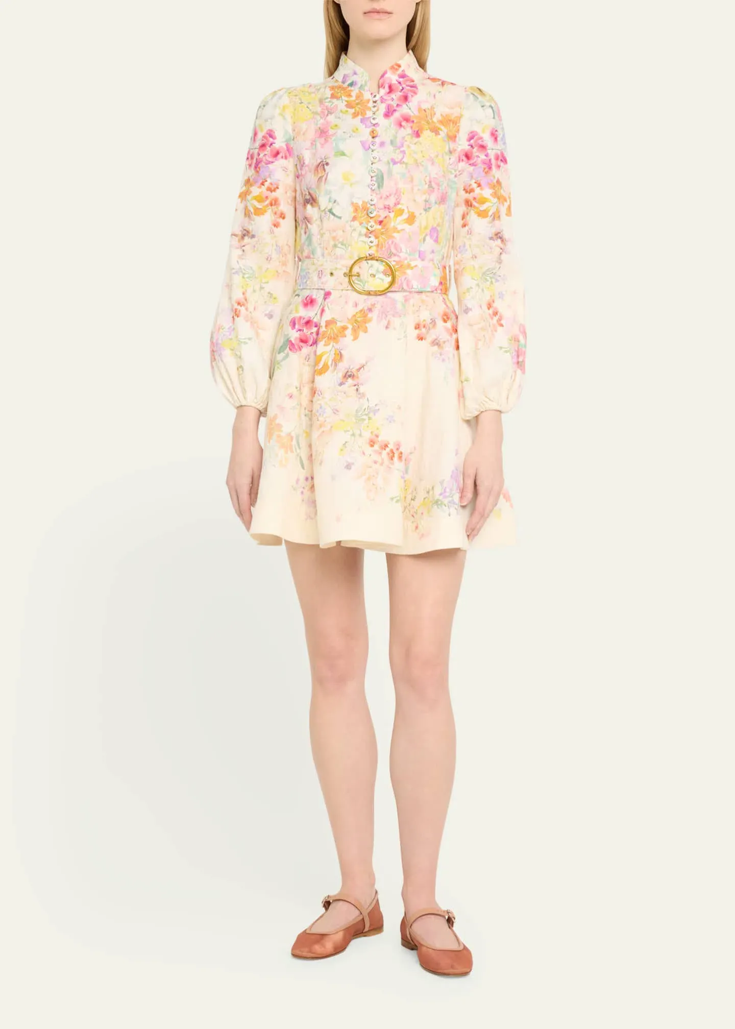 Zimmermann Women's Animal Print Mini Dress Pattern