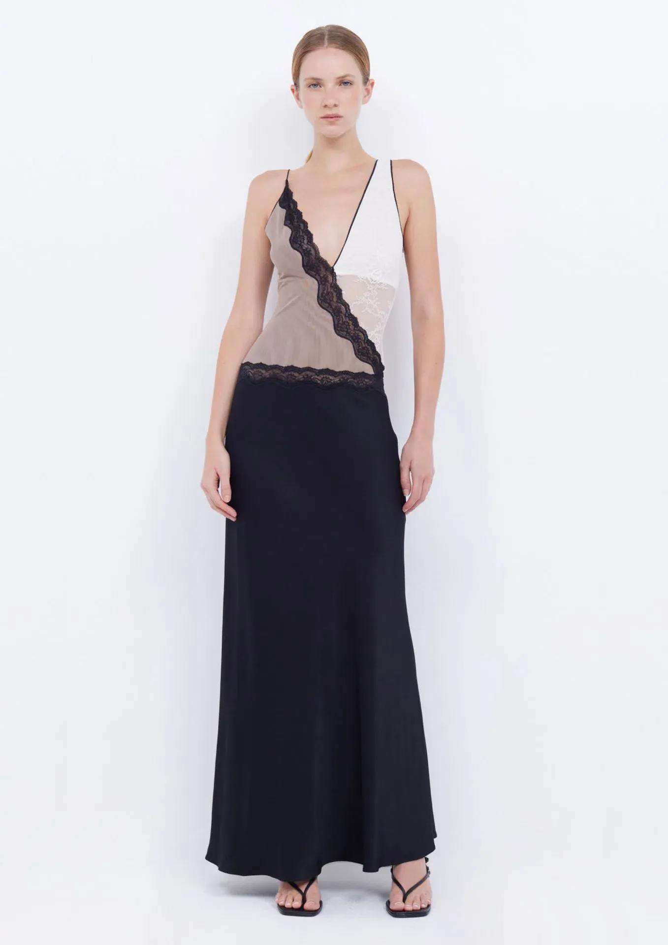 abrielle lace maxi dress Abrielle Lace Bodycon Maxi Dress (White) Rui