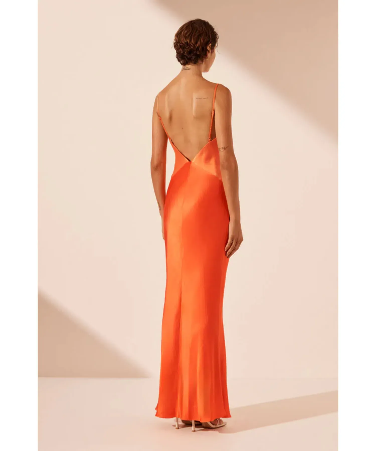shona joy burnt orange dress Rent Shona Joy Ivana Lace Back Bias Maxi Dress