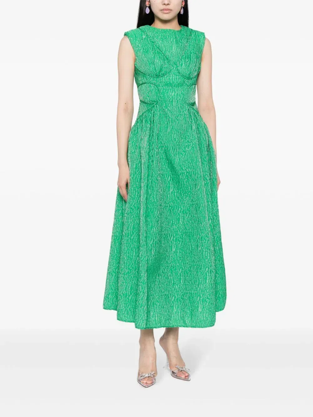shona joy luxe high neck ruched midi dress High Neck Midi Shona Joy Black Dress Luxe Ruched Straight Neck Midi Dress