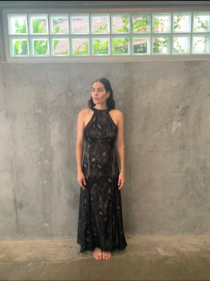 Guess Sunset Geo Lace Maxi Dress Black Size 10 | The Volte Guess Sunset Geo Lace Maxi Dress Black Size 10 | The Volte