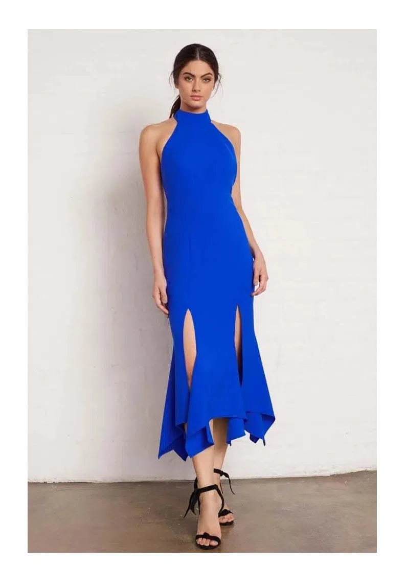 padme backless dress 'Arabella' Panel High Split Maxi Dress