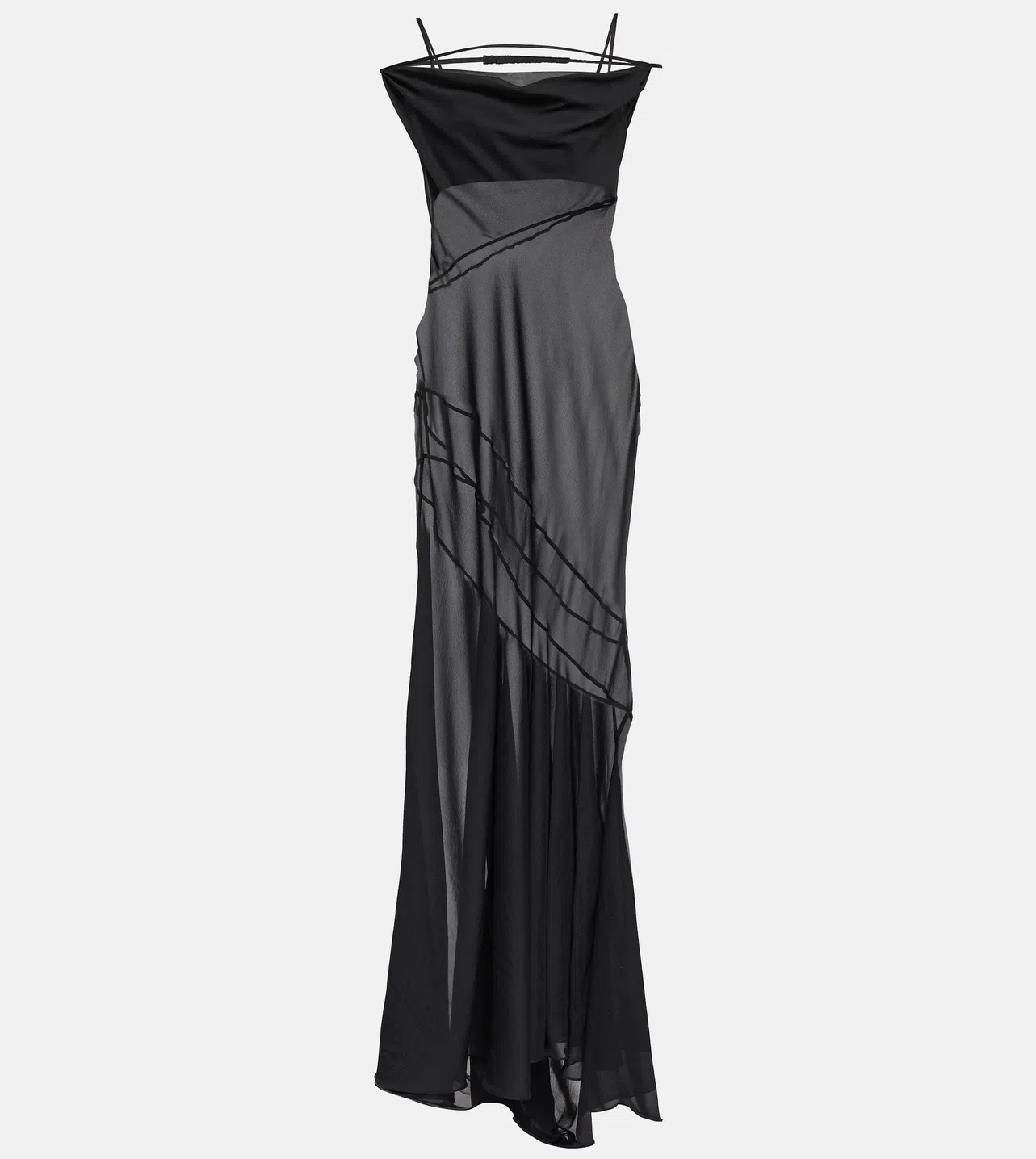 Jacquemus La Robe Draggiu Silk-Blend Maxi Dress in Black Size 36/AU 8 | The Volte Jacquemus La Robe Draggiu Silk-Blend Maxi Dress in Black Size 36/AU 8 | The Volte