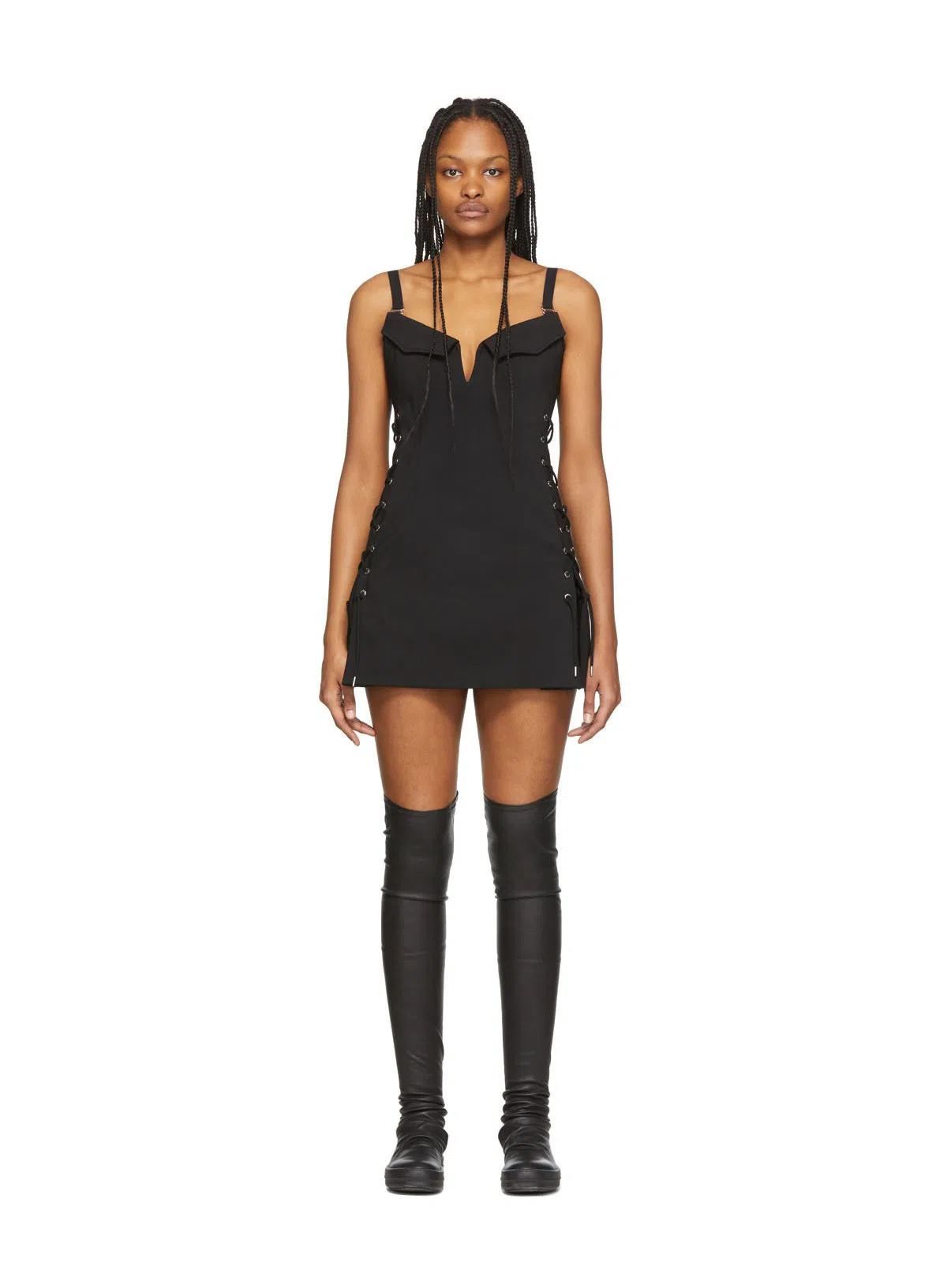 Dion Lee Laced Bonded Mini Dress Black Size S/ AU 8 | The Volte