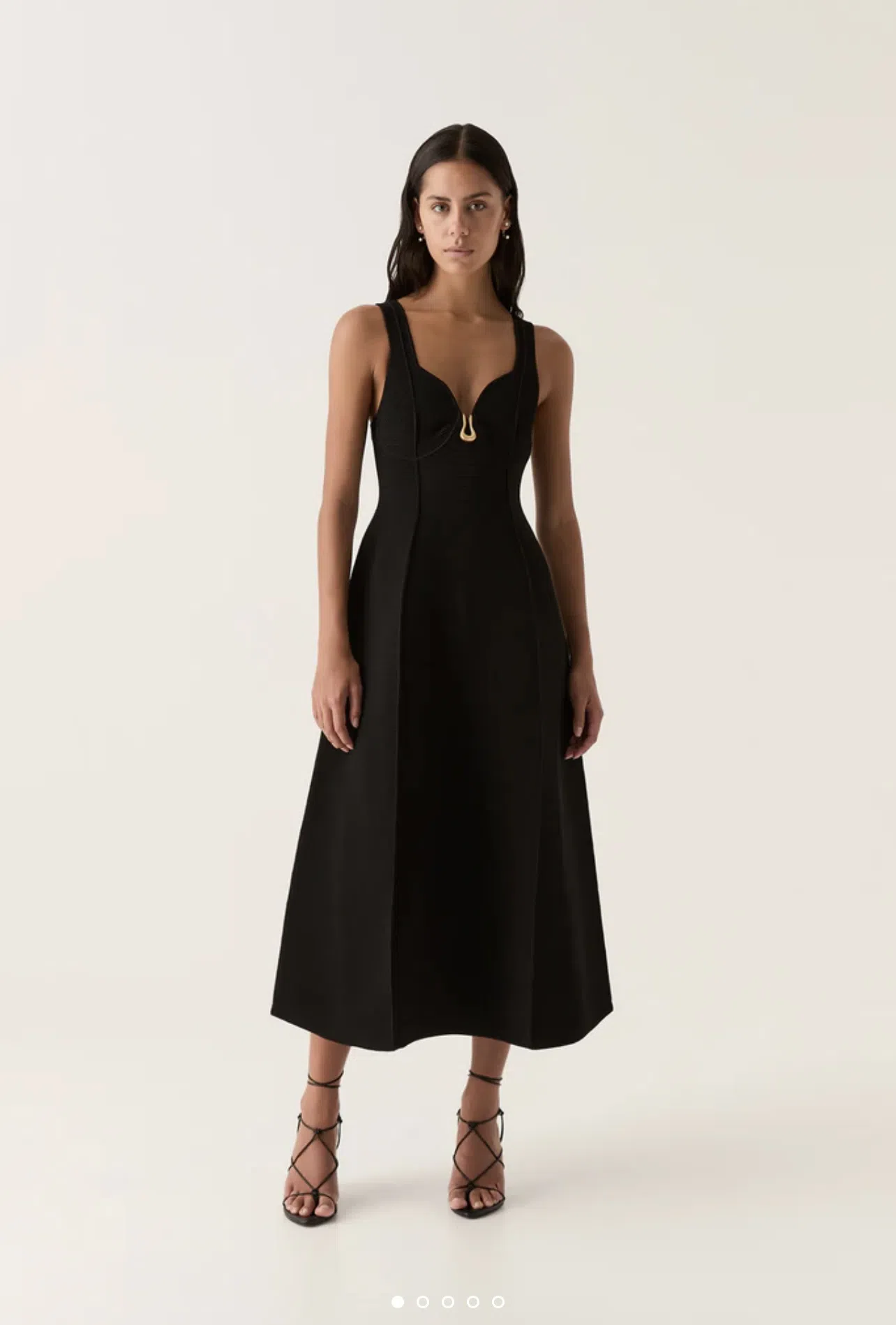 Aje The Mathilde Bubble Hem Midi Dress