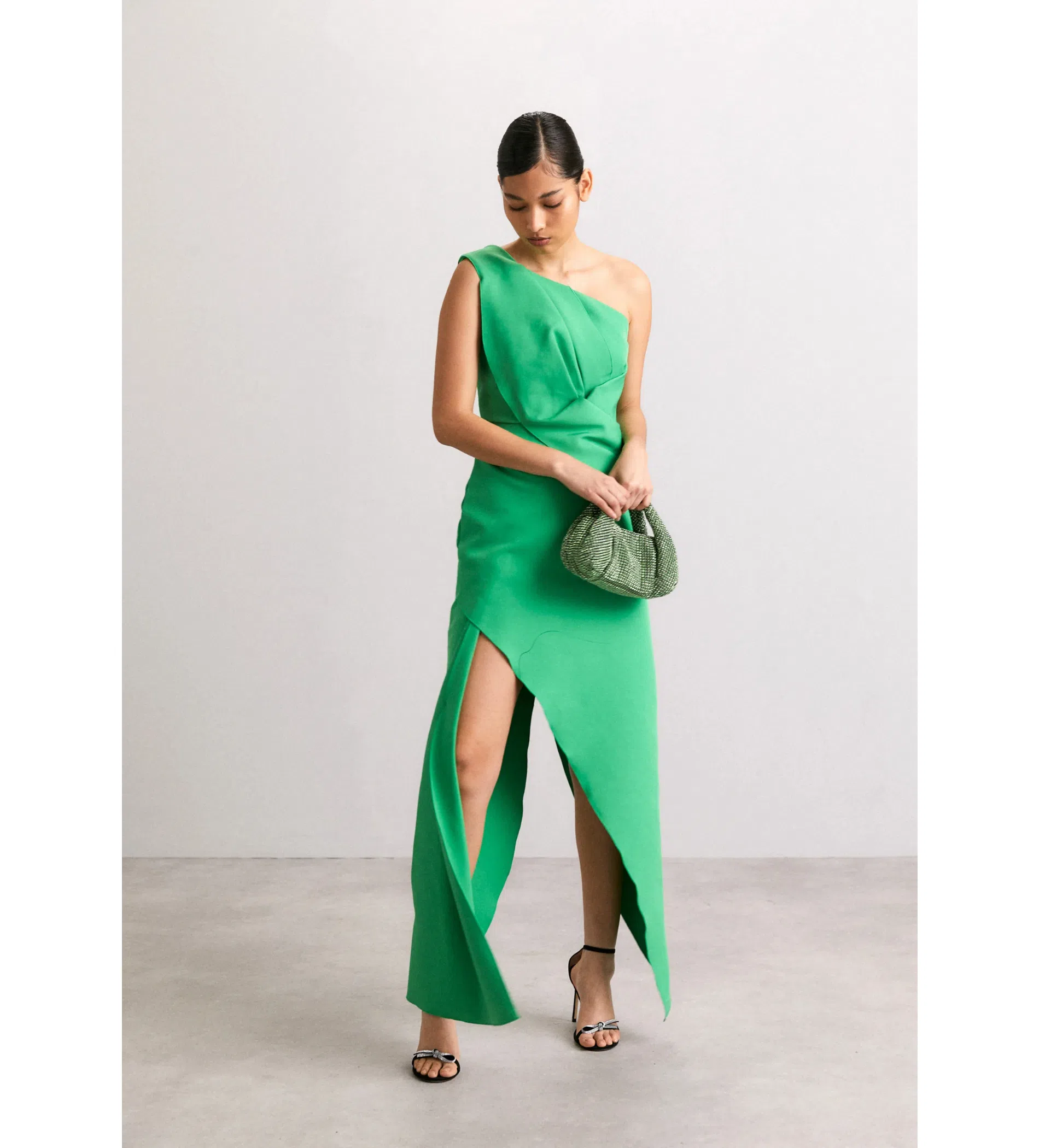 Zimmermann Laurel Asymmetric Midi Dress Olive Green Size 0 / AU 8 | The Volte Zimmermann Laurel Asymmetric Midi Dress Olive Green Size 0 / AU 8 | The Volte