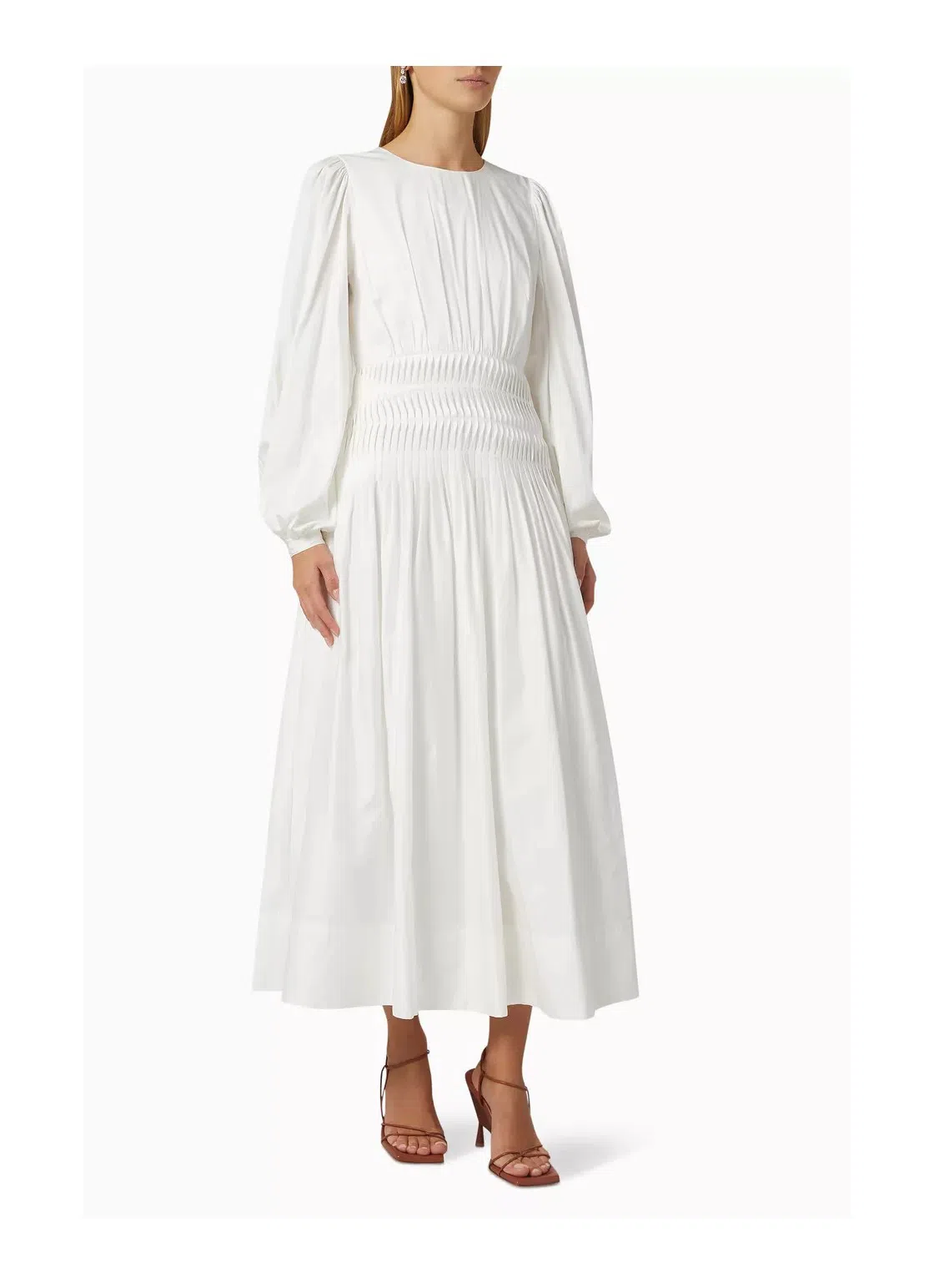 knee length dresses for ladies Tidal Tucked Smock Mini Dress | The Hire Collective | Aje | Dress Hire  Hunter Valley main image 1