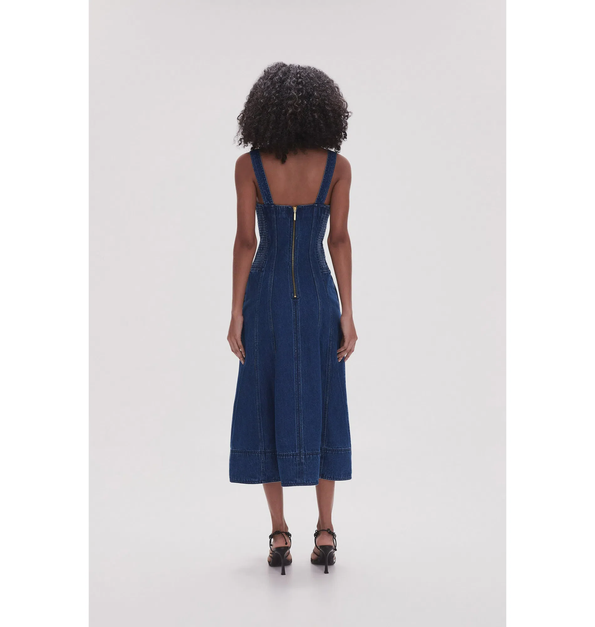 knee length dresses for ladies Harper Denim Midi Dress main image 1